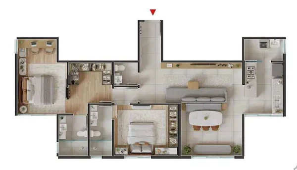 Apartamento Garden à venda com 2 quartos, 114,36m² - Santa Lúcia,Belo Horizonte