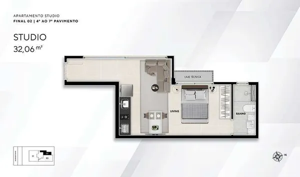 Apartamento à venda com 1 quarto, 32,06m² - Savassi,Belo Horizonte