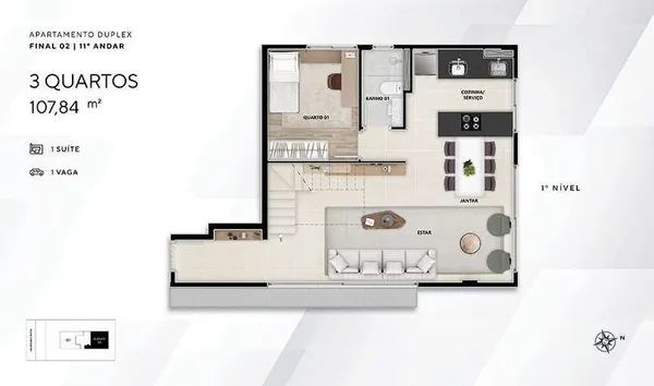 Apartamento à venda com 3 quartos, 110,61m² - Savassi,Belo Horizonte