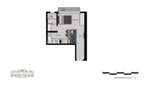 Apartamento à venda com 1 quarto, 29,97m² - Lourdes,Belo Horizonte