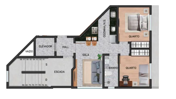 Apartamento à venda com 2 quartos, 42,92m² - Funcionários,Belo Horizonte