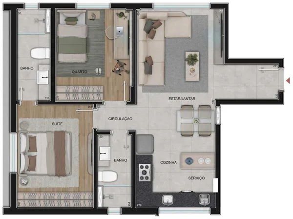 Apartamento à venda com 2 quartos, 57,46m² - Boa Viagem,Belo Horizonte