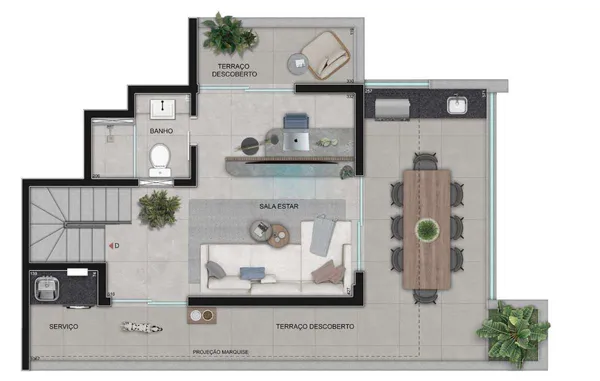 Cobertura à venda com 2 quartos, 75,07m² - Boa Viagem,Belo Horizonte