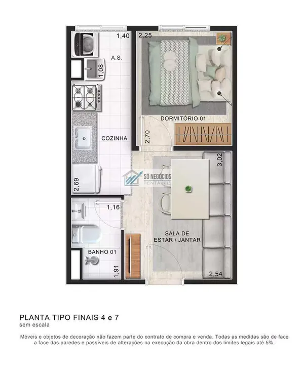 Apartamento à venda com 1 quarto - Jardim Monte Kemel,São Paulo