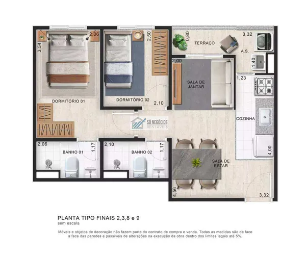 Apartamento à venda com 2 quartos - Jardim Monte Kemel,