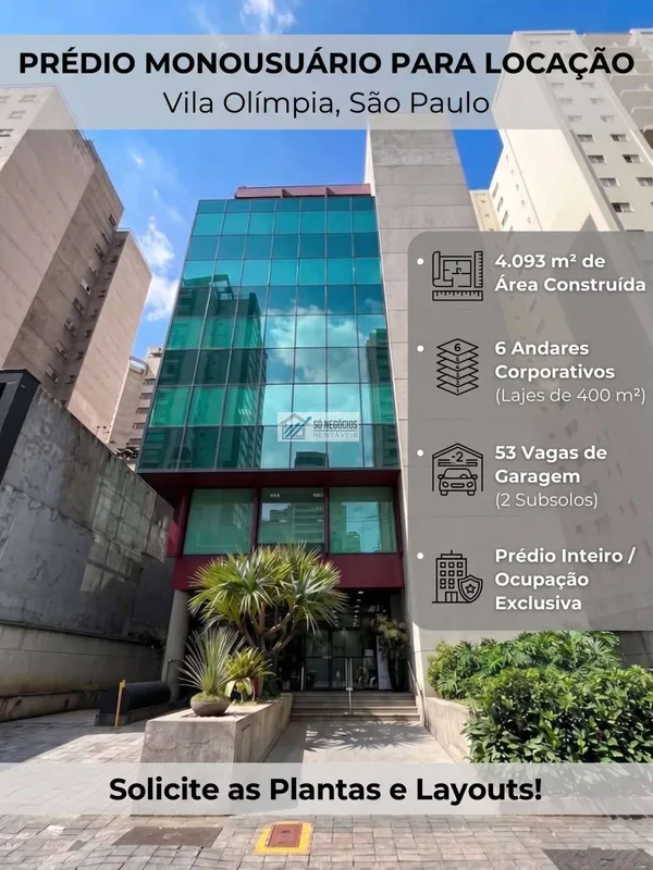 Prédio comercial para alugar - Vila Olímpia,São Paulo