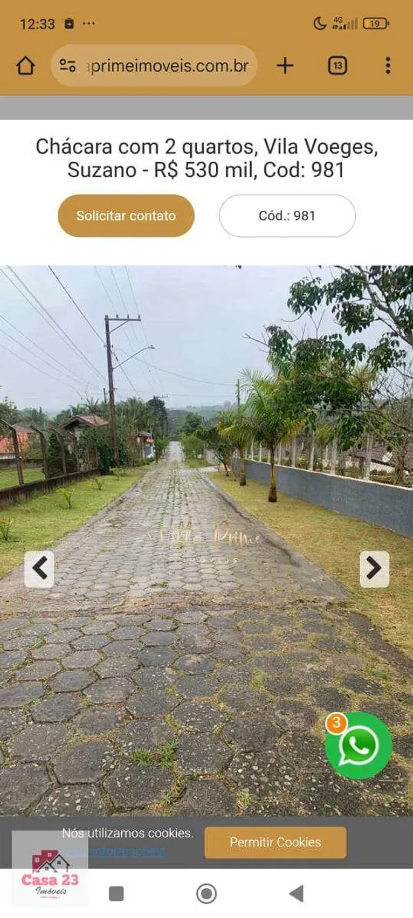 Chácara à venda com 2 quartos - VILA  VOEGES,Suzano