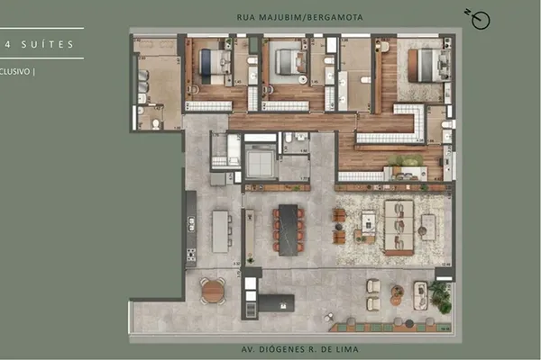 Apartamento à venda com 4 quartos, 321m² - Alto de Pinheiros,São Paulo