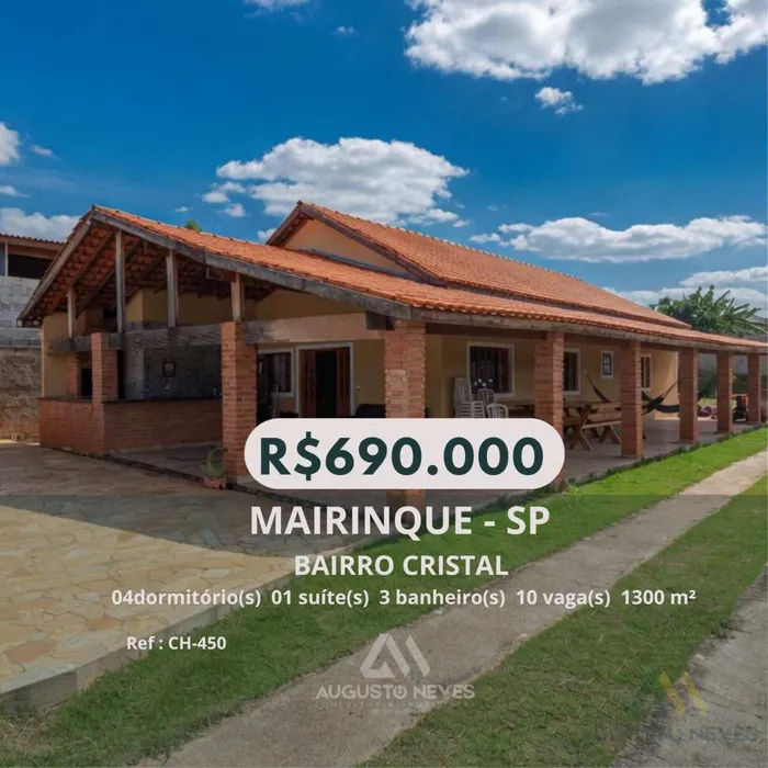 Chácara à venda, com 4 quartos